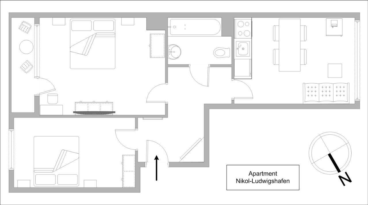 Apartments Nikol - Ludwigshafen Exterior foto